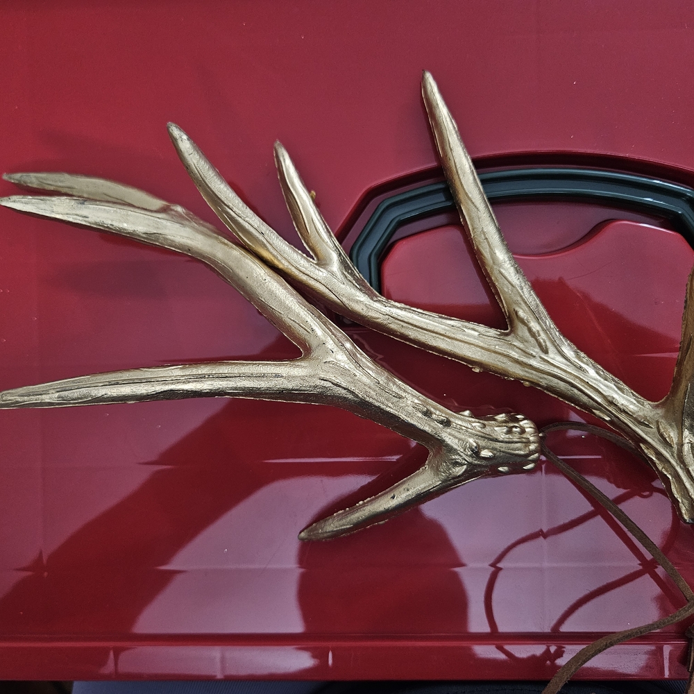 Gold Decorative Antler Ornament